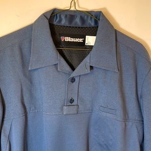 Size 16 men’s dress shirt, double penholder. Safety reflective strips.